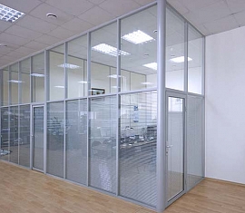 Офисные перегородки с двойным стеклом